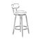 Barstool hand drawn outline doodle icon. High chair vector sketch illustration
