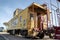 Barstow, California, USA - Santa Fe yellow Train at Western America Railroad Museum near Harvey House Railroad Depotis dedicated