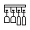 Bartender accessory flat line icon. Barman stuff, glasses, drinks. Outline sign for mobile concept and web design, store