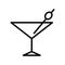 Bartender accessory flat line icon. Barman stuff, glasses, drinks. Outline sign for mobile concept and web design, store