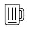 Bartender accessory flat line icon. Barman stuff, glasses, drinks. Outline sign for mobile concept and web design, store