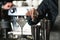 Bartender making relaxing cocktail