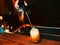 Bartender pouring using strainer White pink healthy Cocktail drink on a bar counter . Bartender view . Trendy stylish white. Copy