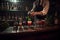 A bartender preparing a classic cocktail with flair, showcasing their mixology skills and attention to detail. Generative AI