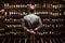 Bartender at wine cellar full of bottles with exquisite drinks