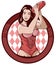 Bartender woman icon design