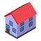 Barter house icon isometric vector. Money evolution