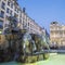 Bartholdi Fountain in Lyon by night