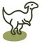 Baryonyx dinosaur, icon