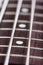 Bas guitar frets neck blured focus