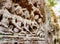 Bas-relief at ancient Ta Prohm temple in Angkor, Cambodia