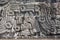 Bas-relief carving with of a american indian chieftain, Xochicalco, Mexico