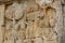 Bas relief carving of courtesans at Borobudur