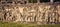 Bas-relief at Terrace of the Elephants . Siem Reap. Cambodia. Panorama