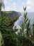 Basalt cliff at the tip of Ponta do Arnel on the island of Sao Miguel