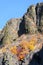 Basalt cliffs with fall colors in Central washington State