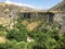 Basalt columns, Armenia\'s Garni Gorge on sunny summer day