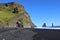 Basalt columns on the beach at Reynisfjara.