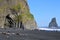 Basalt columns on the beach at Reynisfjara.