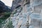 Basalt columns in Garni Gorge. Armenia.