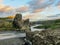 Basalt columns and glacial Jokulsa a Fjollum River at Vesturdalur, Asbyrgi, Vatnajokull National Park, North of Iceland, Europe