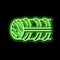 basalt rebar neon glow icon illustration