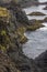 Basalt rock formations at west coast in Iceland