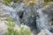 Basalt rocks formations of the gorge of Alcantara river