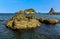 Basalt rocks of  Isole dei Ciclopi at Aci Trezza, Sicily