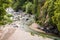 Basalt rocks and pristine water of Alcantara gorges in Sicily, Italy