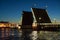 Bascule bridge in Saint Petersburg