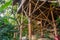 Base of bamboo bungalow