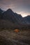 Base camping in Auyuittuq National Park scenery, Nunavut, Canada