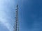 A base station in radio communications (mobile communications tower)