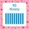 base ten block model of ninety number.