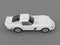 Base white cool vintage sports car - high angle side view
