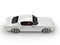 Base white vintage classic American car - side view