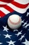 Baseball on the American flag