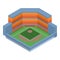 Baseball arena icon, isometric style