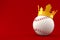 Baseball ball with crown