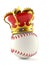 Baseball ball with crown
