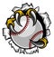 Baseball Ball Eagle Claw Talons Ripping Background