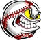 Baseball Ball Face Vector Image