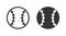 Baseball ball icon. Sport game symbol. Sign hardball vector