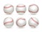 Baseball ball isolated white icon. Softball set vector base ball equipment illustration