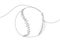 Baseball ball one line art. Continuous line drawing of ball, sport, hardball, softball, ball sports, activity, american