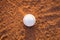 The baseball ball on pitchers mound