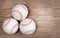 Baseball. Balls on wood background