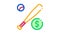 Baseball Bat with Ball Betting Icon Animation