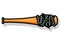Baseball bat with barbed wire weapon icon